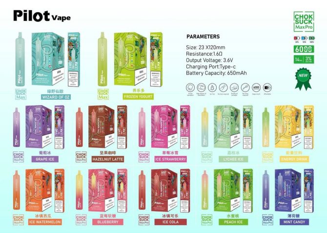 【2025新款】Pilot Vape 飛行員6000口一次性電子煙 | 超長續航免充電