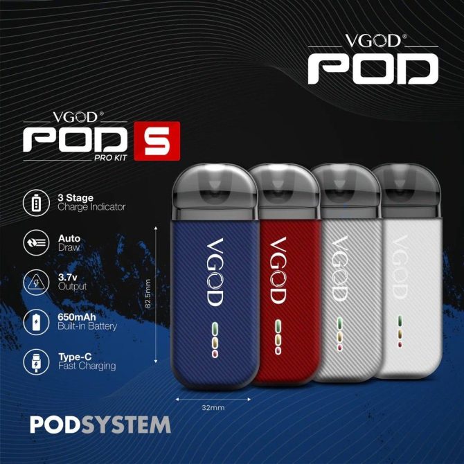 【2025新手首選】VGOD POD PRO S 注油式主機 | 一鍵操作 替換倉輕鬆更換